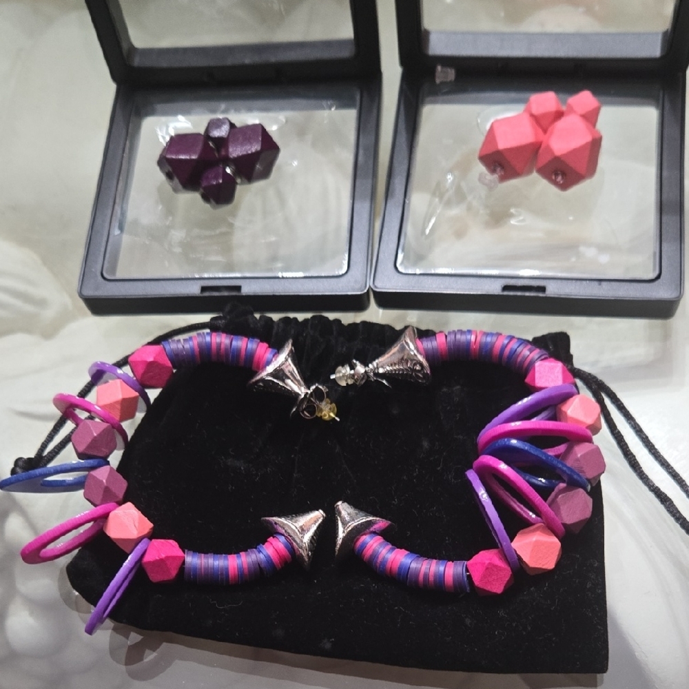 Colorful Geometric Earring Sets